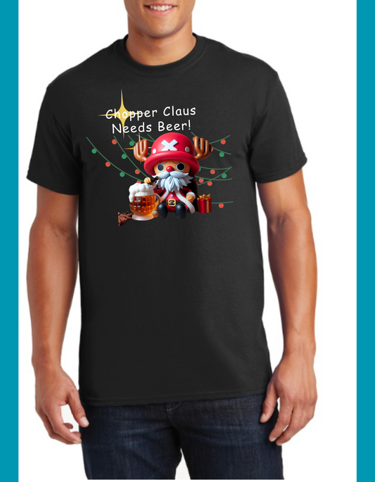 .ONE PEICEchopper christmas tshirt