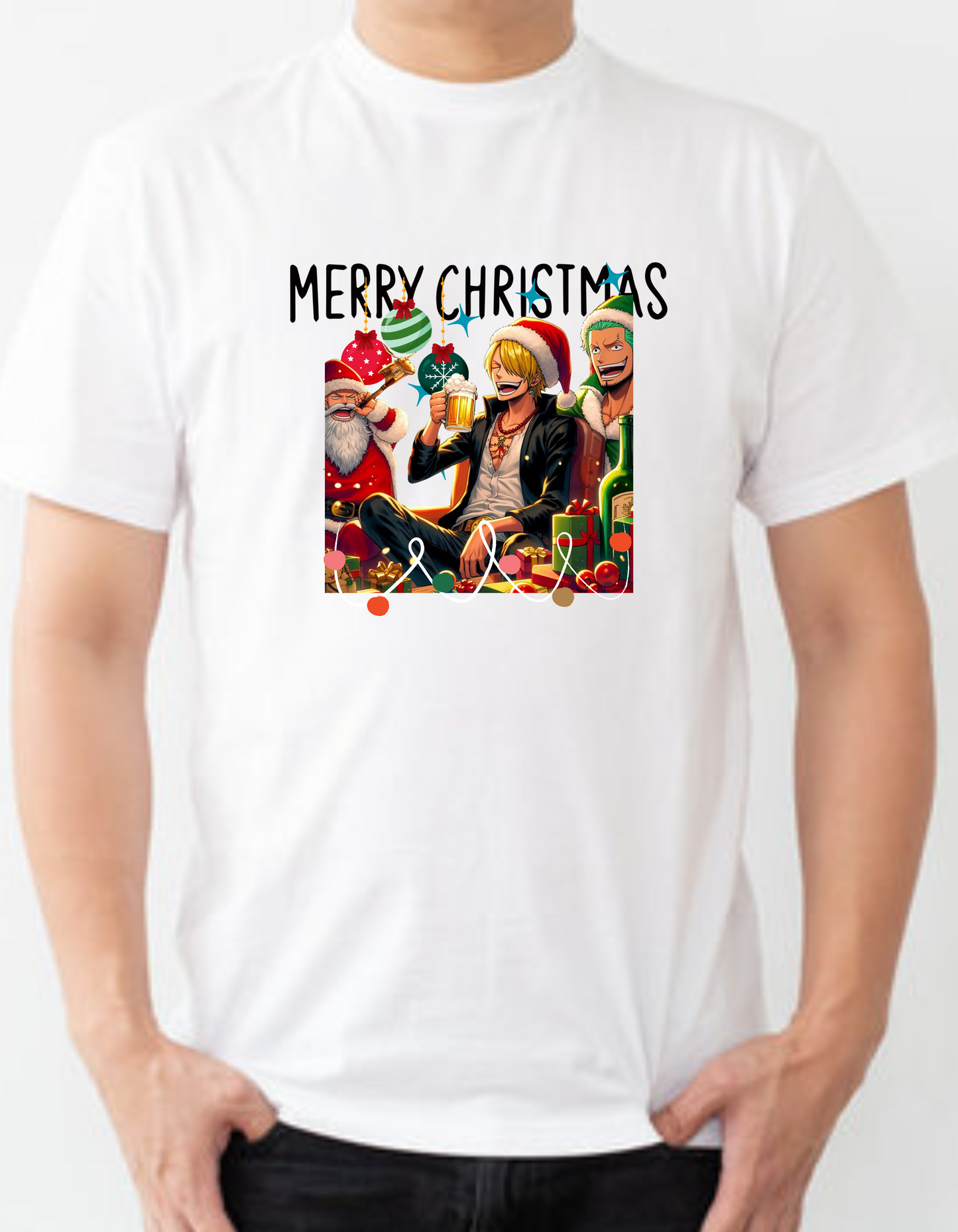 .ONE PEICE cook sanji christmas tshirt