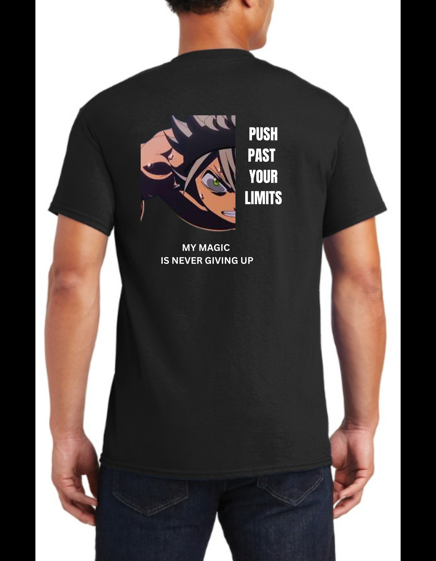 Push past limits  BLACK CLOVER TSHIRT - Asta